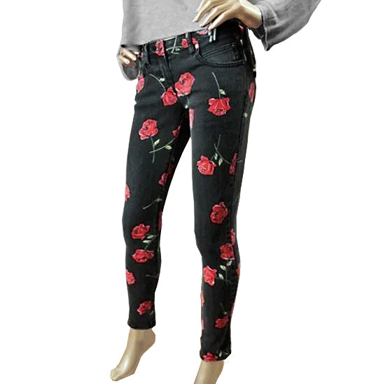 Minkpink Black & Red Floral Print Skinny Jeans – Art of Adornment