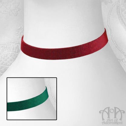 Custom Size 16mm Plain Colour Velvet Choker Necklace