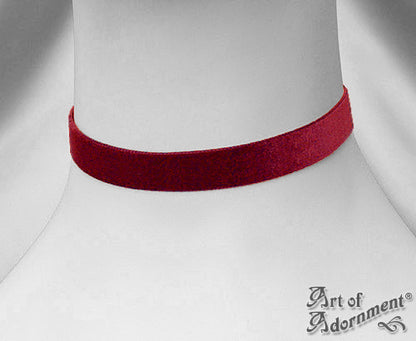 Custom Size 16mm Plain Colour Velvet Choker Necklace