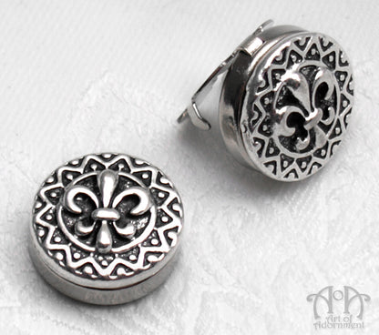 Royal Fleur-De-Lis Emblem Cuff Button Covers