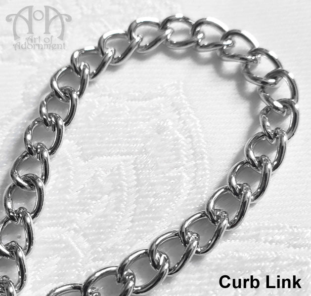 Victorian Antique Silver Tone Pocket Watch Chain