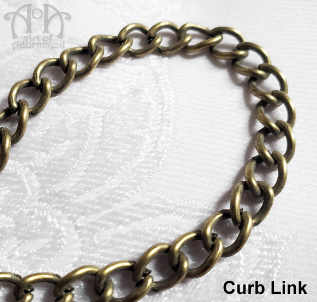 Steampunk Antiqued Bronze Pocket Watch Chain